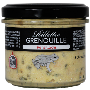 Rillettes de grenouille à la persillade ou ail vin blanc du Bugey